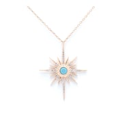 Opal Taşlı Kutup Yıldızı Gümüş Kolye