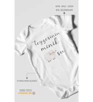 Teyzesinin Minik Kuzusu Baskılı Bebek Zıbını – Çıtçıtlı Body 8 Renk  %100 Pamuk Kısa Kol (Beyaz)
