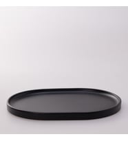 Victoria Oval Tepsi Büyük Siyah