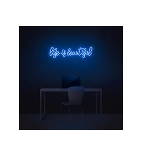 Life Is Beautiful Yazılı Neon Tabela