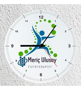 Kişiye Özel İsimli Fizyoterapist Cam Duvar Saati 30x30 cm - Fizik Tedavi ve Rehabilitasyon Meslek Hediyesi