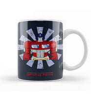 Optimus Prime Retro Japanese Transformers Kupa Bardak Porselen