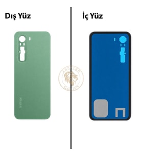 Infinix Hot 60 Pro Yeşil Uyumlu Arka Kapak Arka Cam Batarya Pil Kapağı Lazer Kesim Back Cover