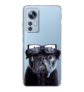 PrintiFy Xiaomi Mi 12 Pro ile Uyumlu Köpek 3 Kamera Korumalı Şeffaf Kılıf