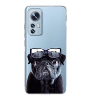 PrintiFy Xiaomi Mi 12 Pro ile Uyumlu Köpek 3 Kamera Korumalı Şeffaf Kılıf