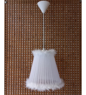 Ç-33 Beyaz Organze Sarma Yatak Odası Çocuk Odası Genç Ve Bebek Odası Avize Aydınlatma Sarkıt (Doğal Beyaz)