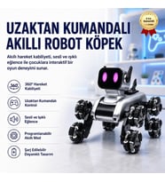 Uzaktan Kumandalı Akıllı, Eğitici Sesli Işıklı Akrobat Robot Köpek