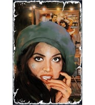 Türkan Şoray Temalı Retro Ahşap Duvar Poster 20x30