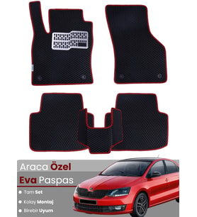 SKODA RAPİD (2020-2023) Uyumlu EVA Paspas Tam Set–Oto Paspas,Araca Özel,Kolay Montaj