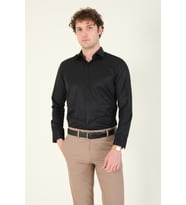 Giyim Dünyası Erkek Slim Fit Gömlek Siyah