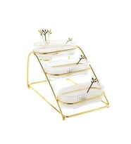 Mikasa Moor Gold 3 Katlı Metal Cam Servis 31x19x20cm P350.824176