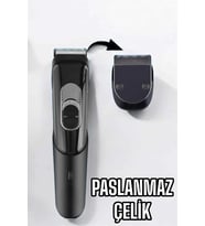 Mey İthalat® Saç Sakal Vücut Şarjlı Kablosuz Tıraş Makinesi Profesyonel Paslanmaz Çelik