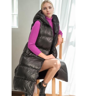Z9733 DEWBERRY HK STYLE BAYAN YELEK-SİYAH