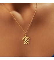 Caretta Caretta 14 Ayar Altın Kolye