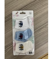 BEBEK 3 LÜ PAKET ÇORAP (Mavi - Beyaz - Krem)