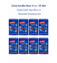 Çınar Lavabo Açıcı 40 Gr X 12 Adet – Güçlü Gider Açıcı Boru Tıkanıklık Temizleyici Set