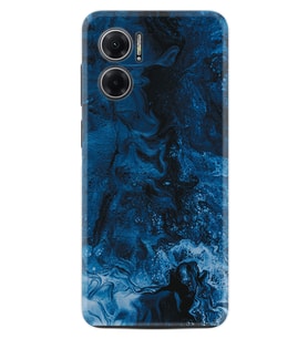 Xiaomi Redmi Note 11E Kılıf Silikon Desen Özel Seri Blue Zigzag 1687