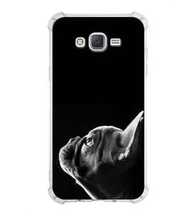 PrintiFy Samsung Galaxy J7 Uyumlu Köpek 1 Baskılı Şeffaf Köşe Korumalı Antişok Kılıf