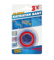Silikon Kaynayan Çok amaçlı Bant Boru patlak Bandı 3Katına Kadar Esner Su Altında Uygulanabilir 25x1,5Mt-Kırmızı