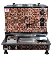 Anka Pro Plus Otomatik Çay Kazanı, 2 Demlikli, 20 Litre, Bakır, Elektrikli,Gazlı