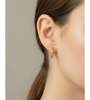 Xuping Gold Taşlı Mini Halka Küpe - 25-xpkp165