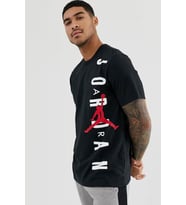 Nike Jordan Jumpman Vertical Air Stretch Crew Tee Erkek Logolu Tişört Siyah