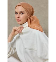 Labirent Desen Lyocell Monare Eşarp - 6425 (Yavruağzı)