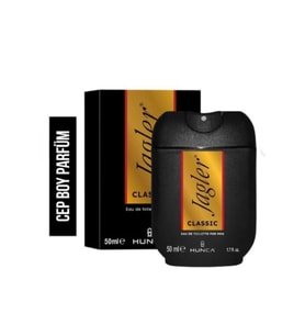 JAGLER Classic Erkek Parfüm 50 ml - Cep Boy Taşınabilir Erkek Parfüm (Düz Siyah)