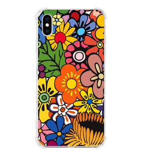 PrintiFy Apple iPhone XS Uyumlu Retro Color 2 Baskılı Şeffaf Köşe Korumalı Antişok Kılıf
