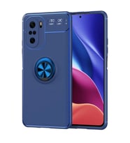 Xiaomi Poco F3 Kılıf Range Yüzüklü Silikon - Mavi