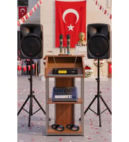 Lastvoice School Paket-1 Okul Tören Ses Sistemi Full Set (Hoparlör Anfi Mikrofon Stand)