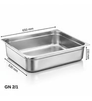 ÜRET Standart Gastronom Küvet GN 2/1 150 mm 42,5 lt