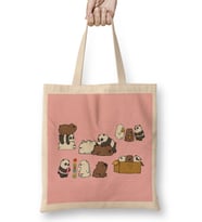 We Bare Bears Cute Bez Çanta Uzun Saplı