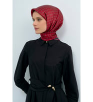 Armine Saf İpek Sura Eşarp-2026 İlkbahar-Yaz- 954800D (Kırmızı)