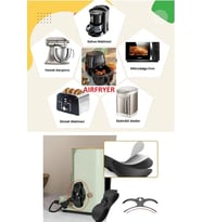 2 li Yapışkanlı Duvar Kablo Sabitleyici Düzenleyici Airfryer Kahve Tost Makinesi Fiş Tutucu Toparlayıcı (Siyah - Beyaz)