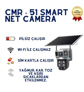 CMR 51 4MP Çift Lensli PTZ WiFi Güvenlik Kamerası – Gece Görüşlü Hareket Takipli Akıllı Dış Mekan Kamera