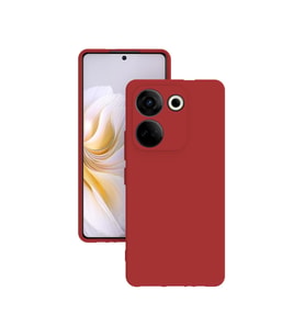 Tecno Camon 20 Kılıf Kamera Korumalı Silikon Rubber Arka Kapak (Kırmızı)