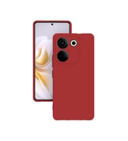 Tecno Camon 20 Kılıf Kamera Korumalı Silikon Rubber Arka Kapak (Kırmızı)