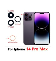 Iphone 14   Arka Kamera Camı Lens Yapışkanlı