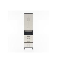 Hyperion Dolap 3 Raflı 4 Çekmeceli 4 Kapaklı 60x44x243 Antrasit-Aytaşı