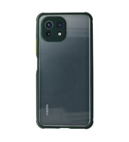 Xiaomi Mİ 11 Lite Kılıf Miami Şeffaf Silikon - Koyu Yeşil