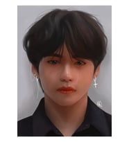 Taehyung ""kendini Sev"" Fanart Tablo Ahşap Poster Dekoratif Kod987