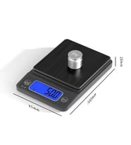 WellHise Hassas Terazi 300gr / 0.01g Siyah Işıklı Ekran Mücevher,Bozuk Para,Takı,Mutfak Terazisi 