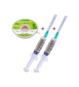 Goot Wick Cp-2015 Örgülü Lehim Sökme Teli 1,5 Mm X 1,5 Mt Fluk Lehim Toplama Set05