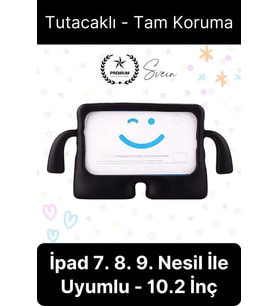 Dayanıklı Apple İpad 7. 8. 9. Nesil 10.2 İnç Uyumlu Çocuk İçin Ayaklı Tablet Kılıfı Koruyucu Silikon