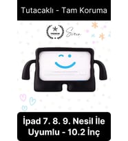 Dayanıklı Apple İpad 7. 8. 9. Nesil 10.2 İnç Uyumlu Çocuk İçin Ayaklı Tablet Kılıfı Koruyucu Silikon