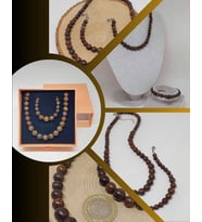Galaksi Serisi Bronzit Taşı Kolye & Bileklik Seti