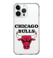 Apple iPhone 14 Pro Uyumlu Köşe Korumalı Antişok Kapak Chicago Bulls Tasarımlı Şeffaf  Kılıf