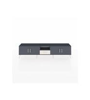 Arges TV Ünitesi 3 Raflı Tek Çekmeceli 4 Kapaklı 220x30x51 Antrasit-Antrasit/Aytaşı