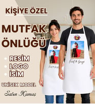 Kişiye Özel Resim Logo İsim Baskılı Mutfak Önlüğü